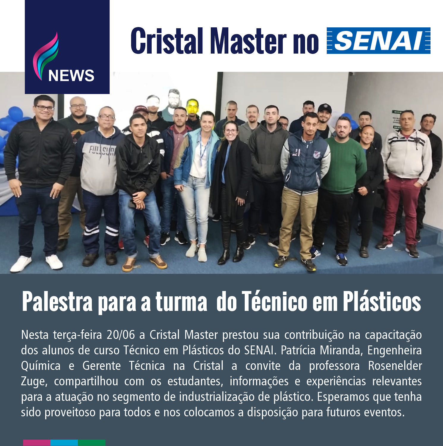 Cristal Master at SENAI 06/20/2023